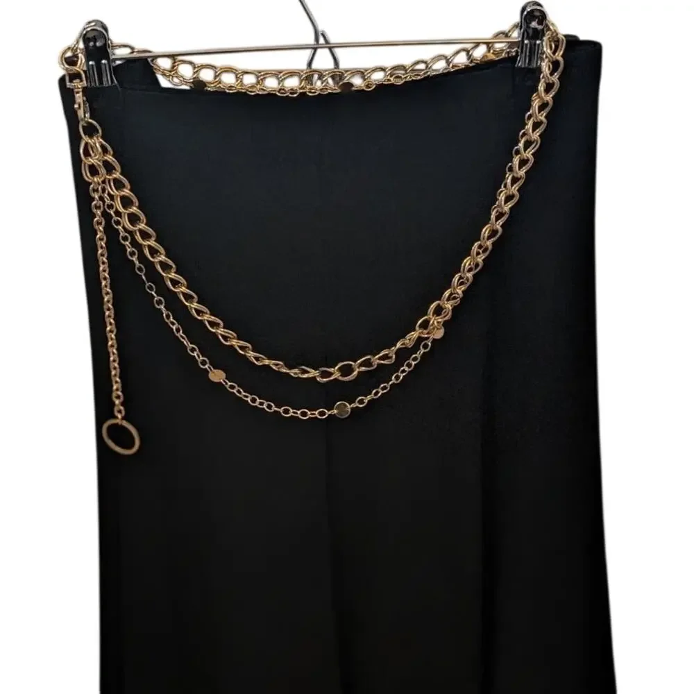 Vintage Gold Tone Double Chain Link Belt 41-48